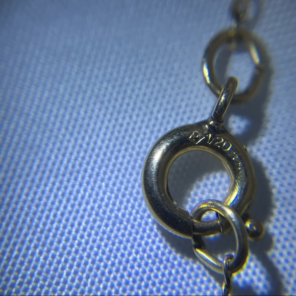 Lirm Thai Amber Colored CZ 925 Sterling Silver Dainty Necklace - Picture 4 of 9